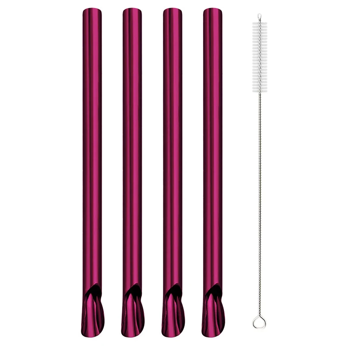 5pcs Reusable Bubble Tea Spoon Straws