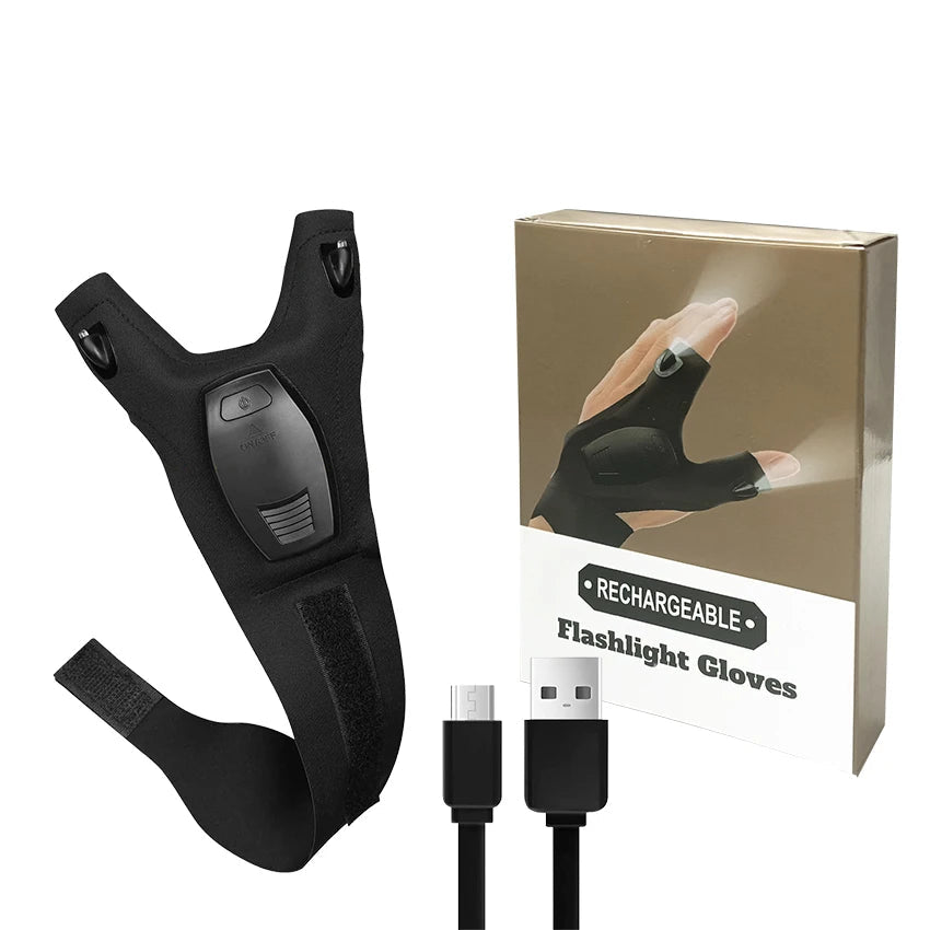 LED Flashlight Hands-Free Lights Gloves
