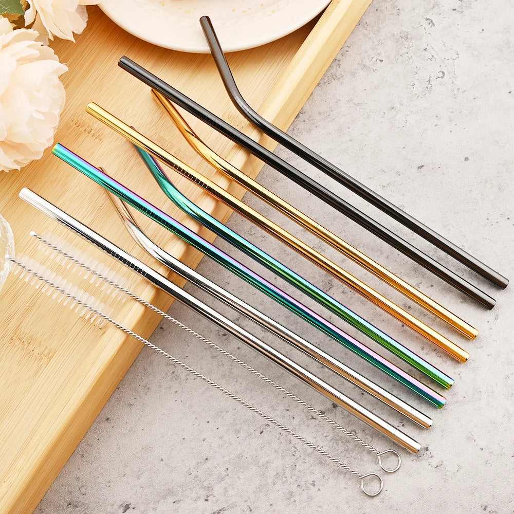 Colorful Stainless Steel Straw Set