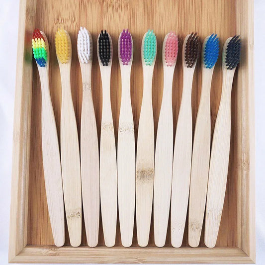 30-Pack Bamboo Soft Toothbrushes – Eco-Friendly & Reusable