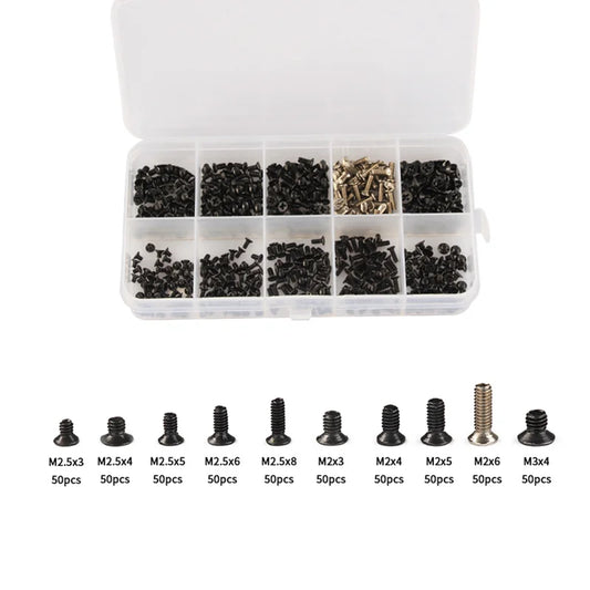 500Pcs Mini Screw Assortment Kit