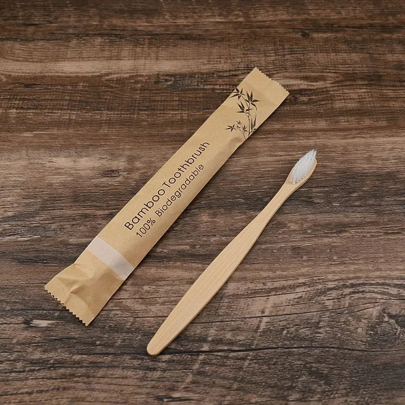 30-Pack Bamboo Soft Toothbrushes – Eco-Friendly & Reusable