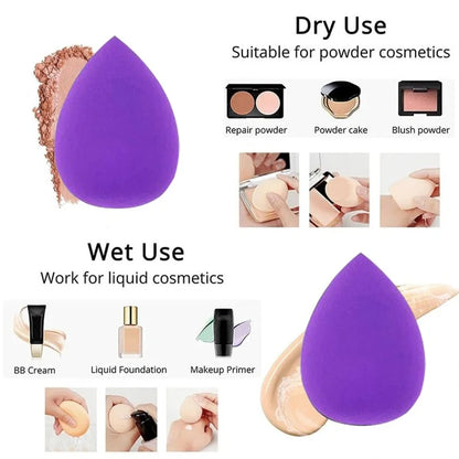 12Pcs Velvet Triangle Makeup Puffs Set