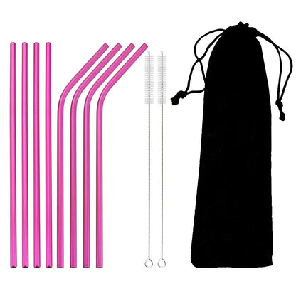 Colorful Stainless Steel Straw Set