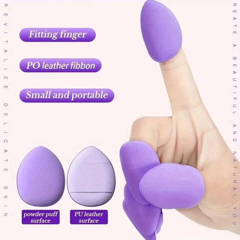 12Pcs Velvet Triangle Makeup Puffs Set