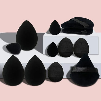 12Pcs Velvet Triangle Makeup Puffs Set