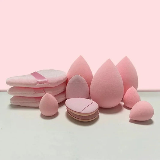 12Pcs Velvet Triangle Makeup Puffs Set