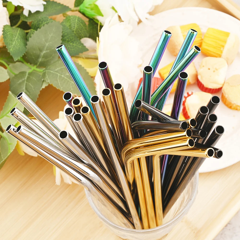 Colorful Stainless Steel Straw Set