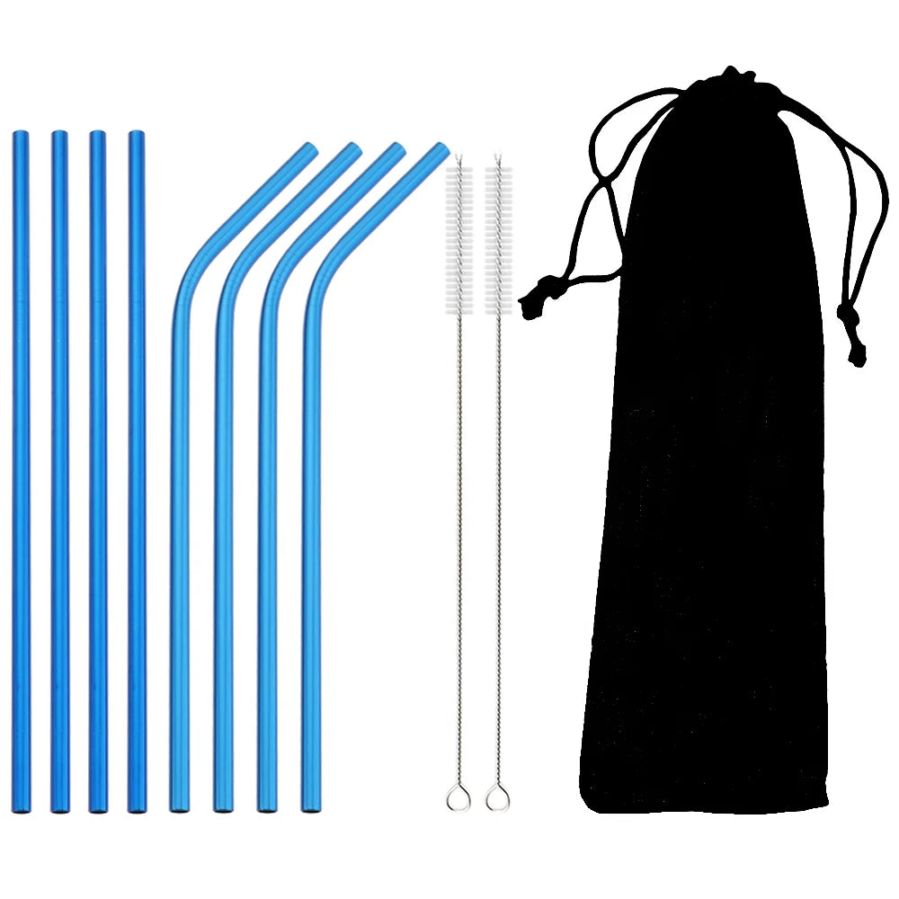 Colorful Stainless Steel Straw Set