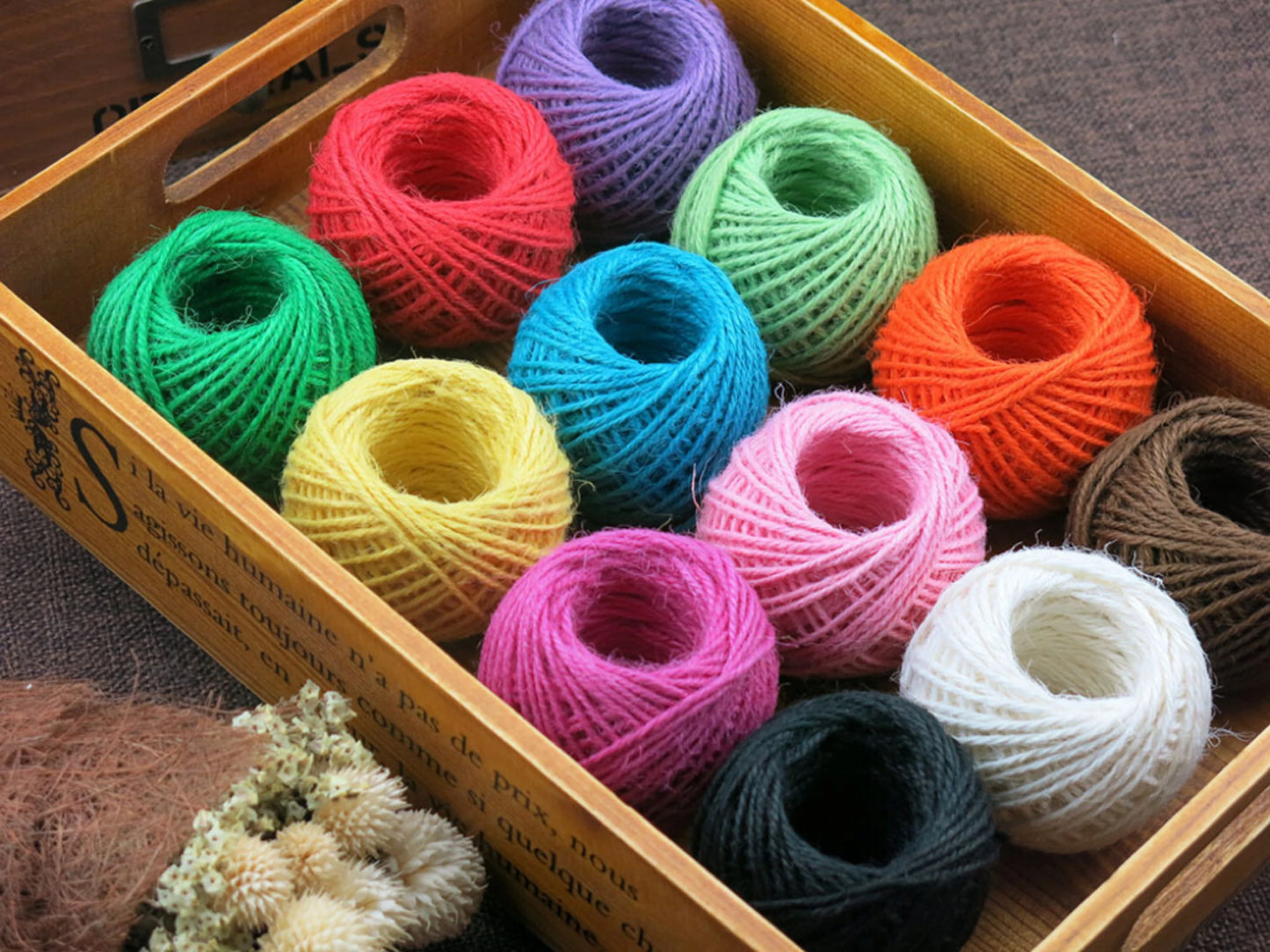 50M/Roll Colorful Natural Jute Rope