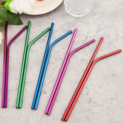 Colorful Stainless Steel Straw Set