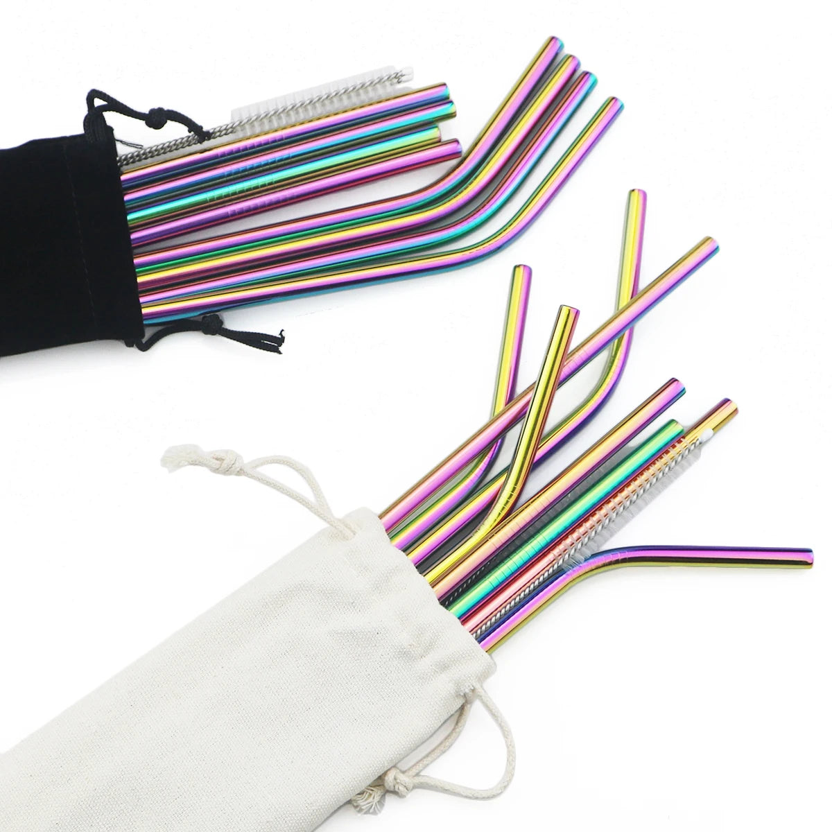 Colorful Stainless Steel Straw Set