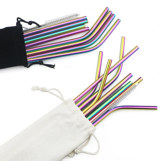Colorful Stainless Steel Straw Set