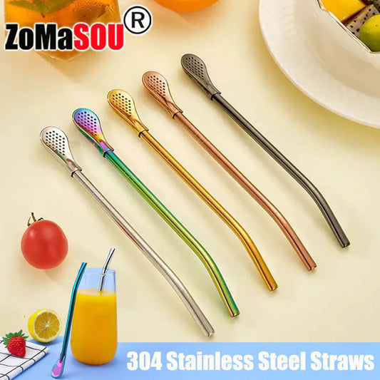 Multicolor Reusable Steel Filter Straws