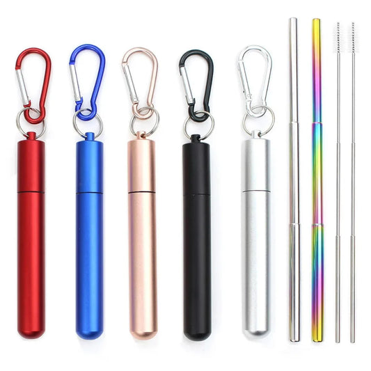 Portable Telescopic Straw Set