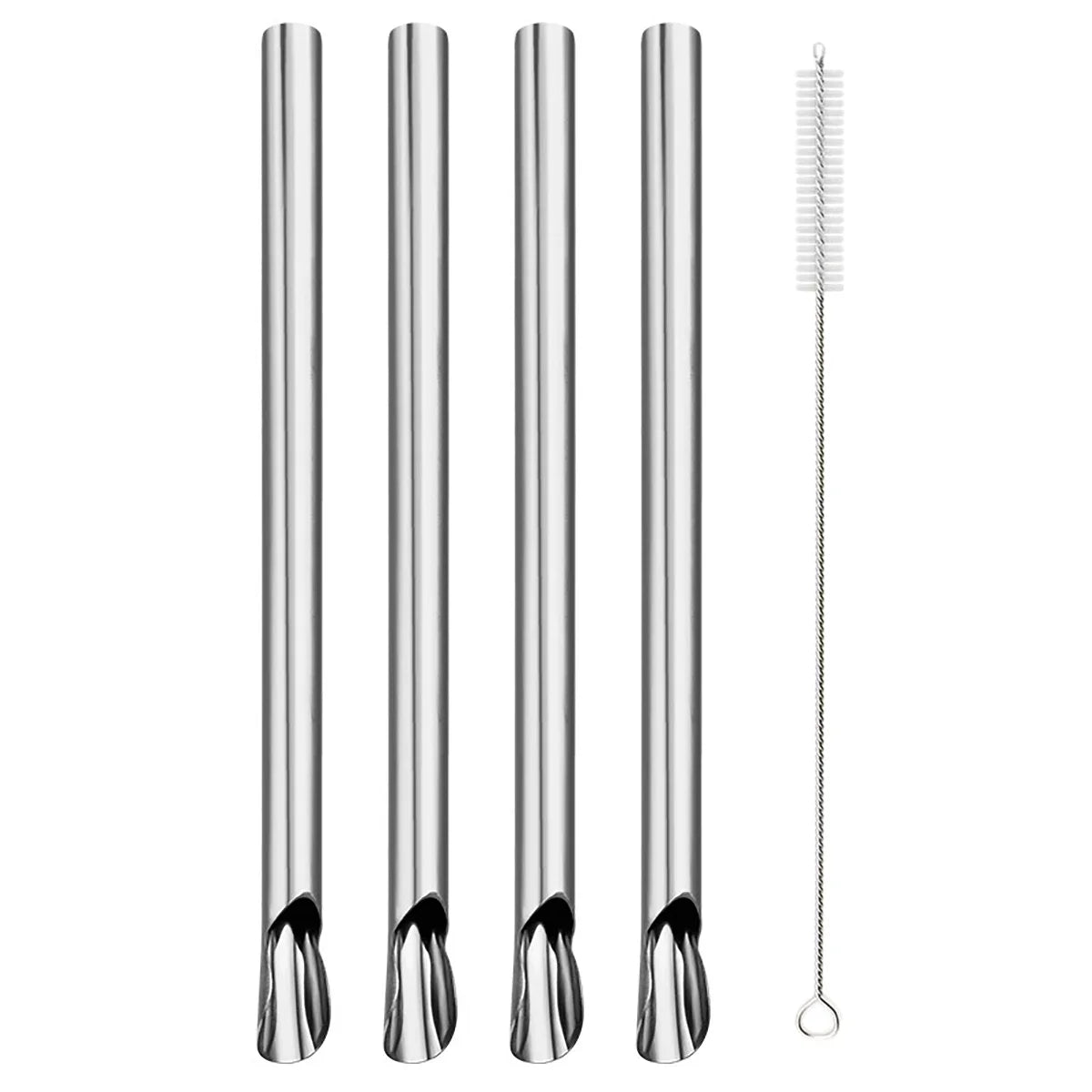 5pcs Reusable Bubble Tea Spoon Straws