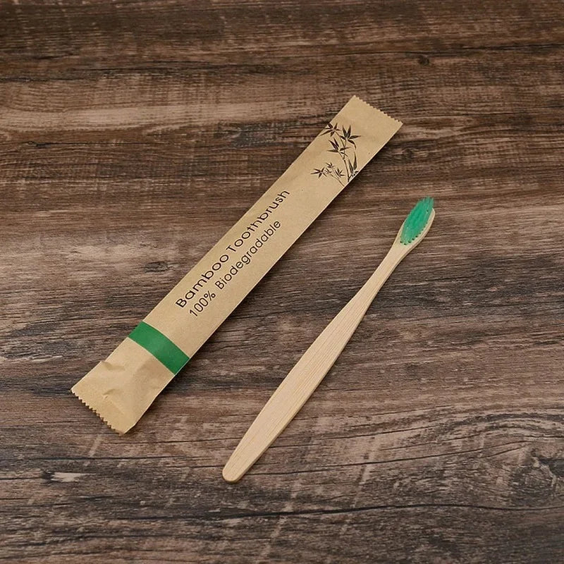 30-Pack Bamboo Soft Toothbrushes – Eco-Friendly & Reusable