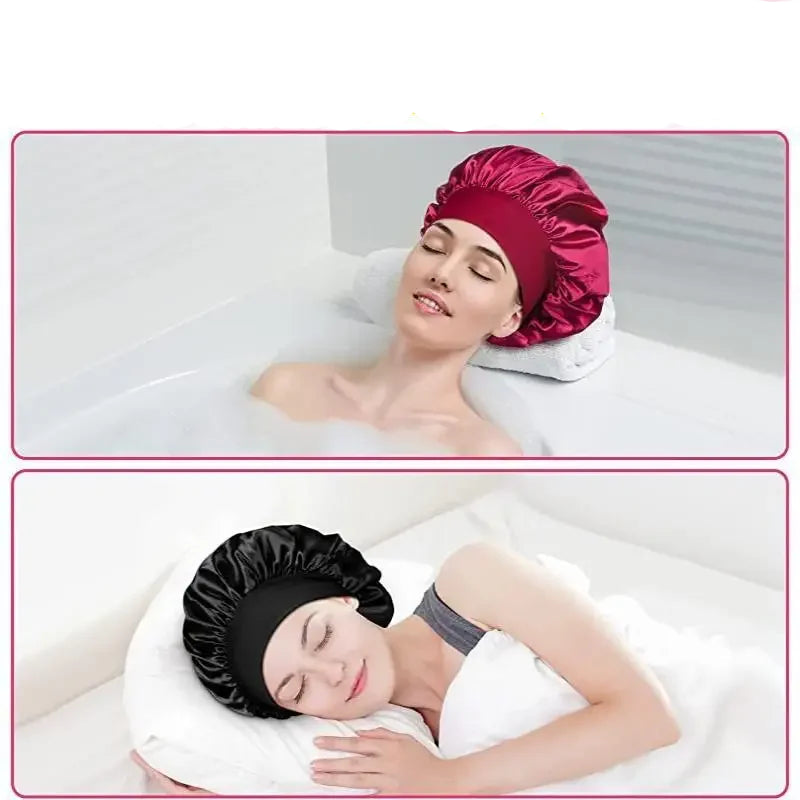 Wide Brim Night Bonnet