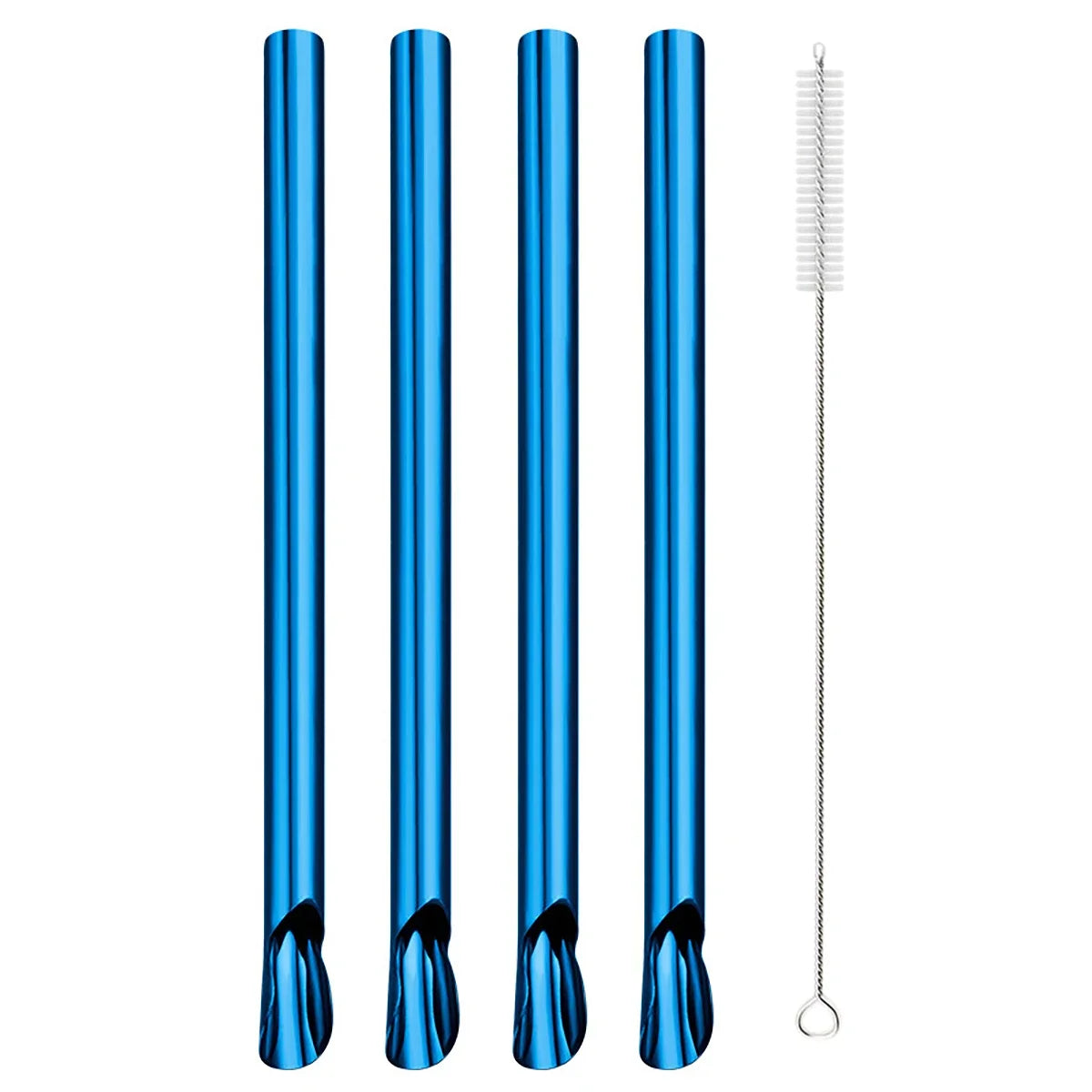 5pcs Reusable Bubble Tea Spoon Straws
