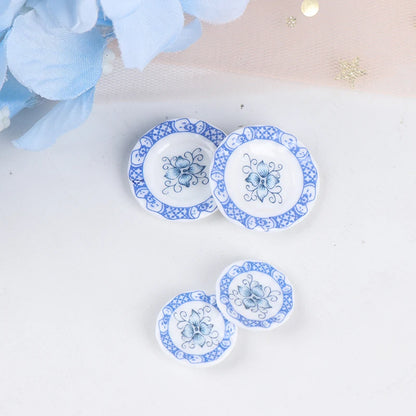 Mini Dollhouse Porcelain Tea Set (15 Pcs)