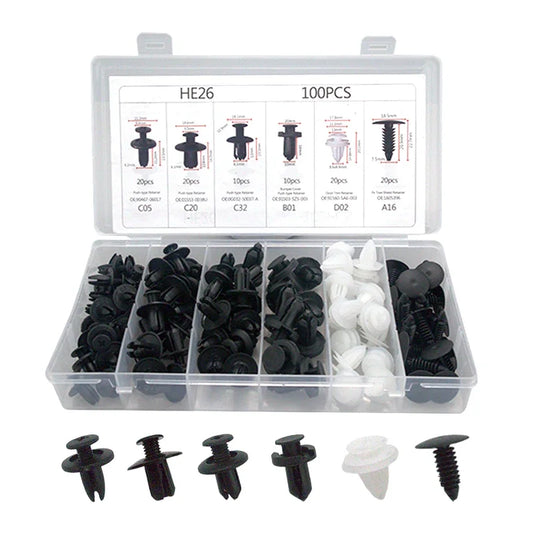 100pc Car Rivet Clip Set