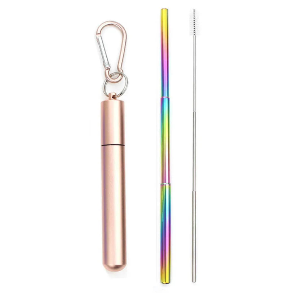 Portable Telescopic Straw Set