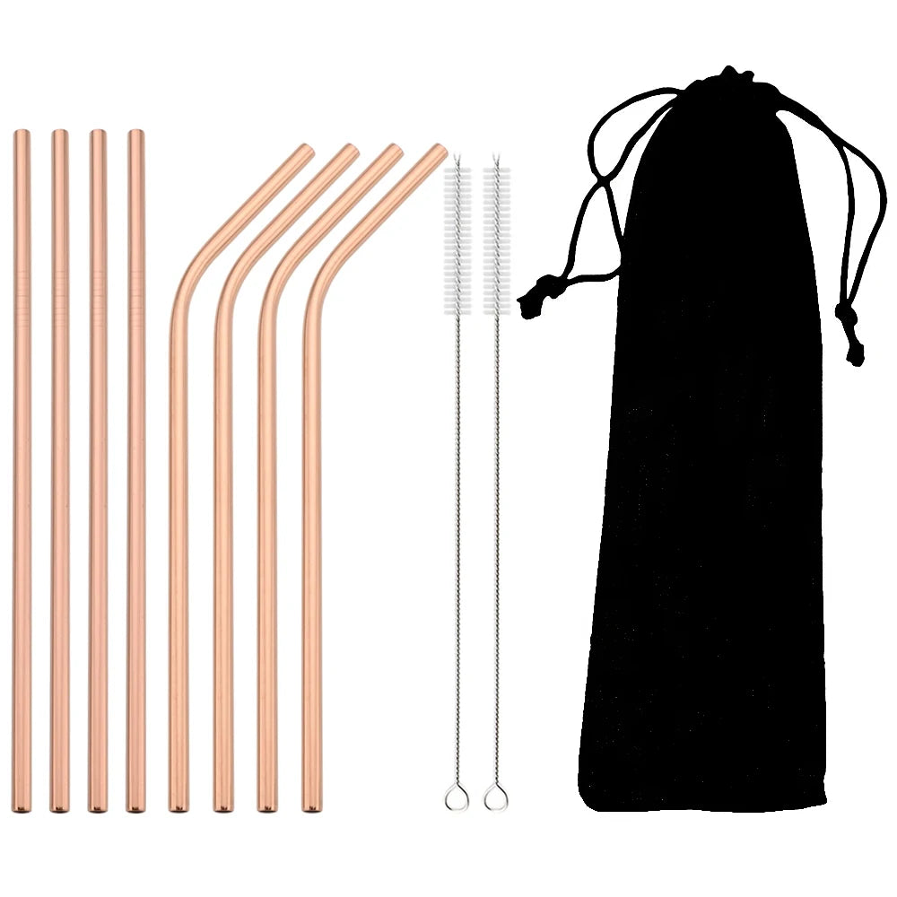 Colorful Stainless Steel Straw Set