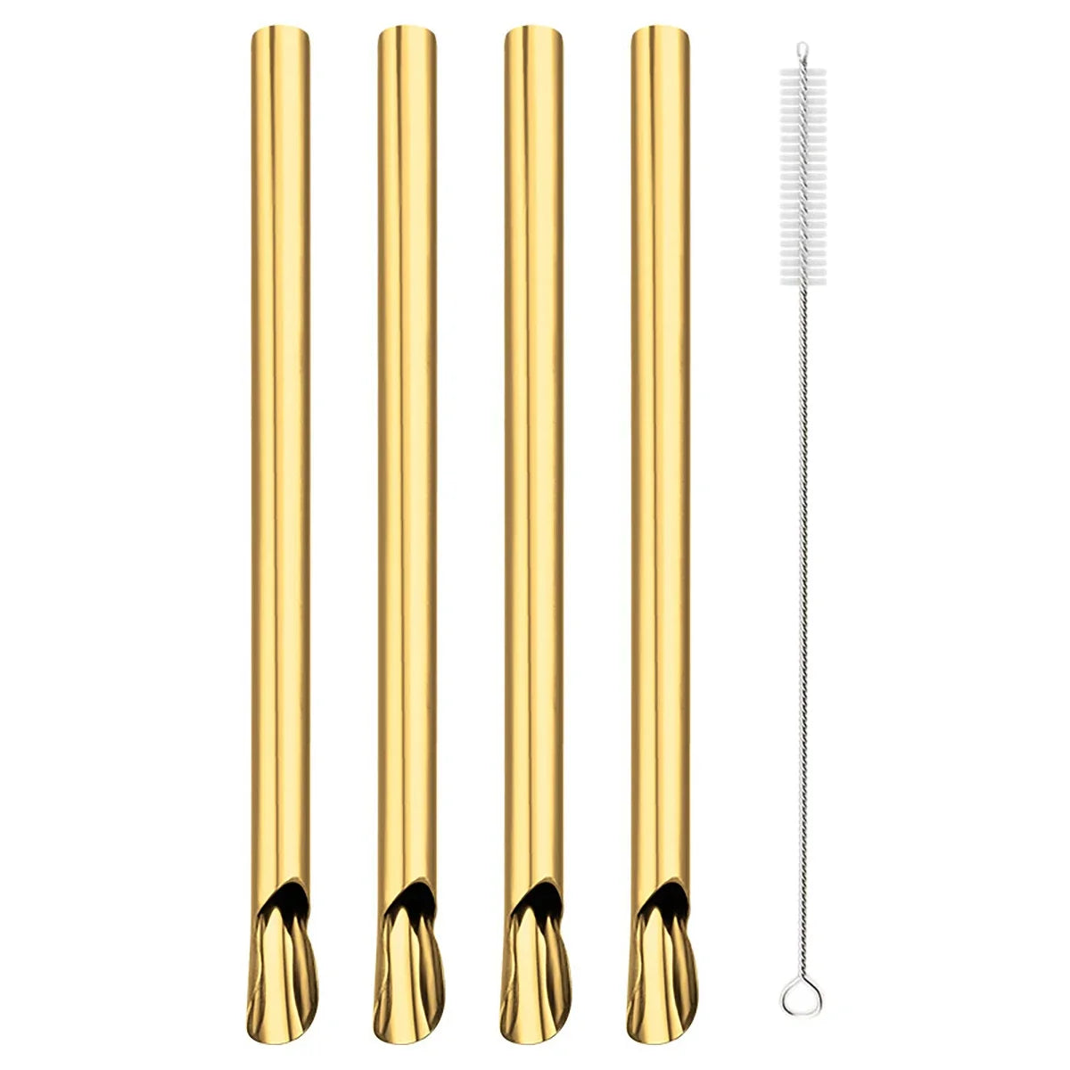 5pcs Reusable Bubble Tea Spoon Straws