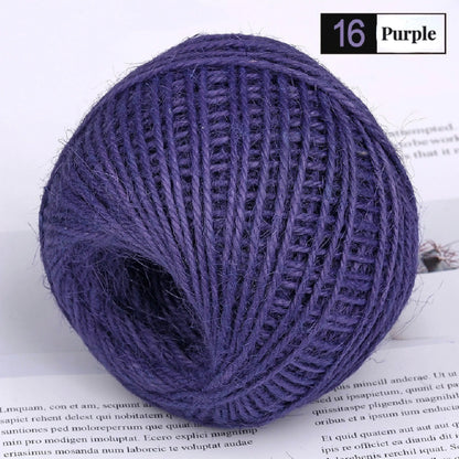 50M/Roll Colorful Natural Jute Rope