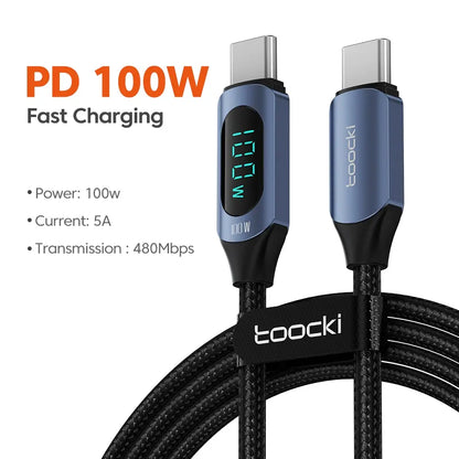 100W USB-C Fast Charger Cable