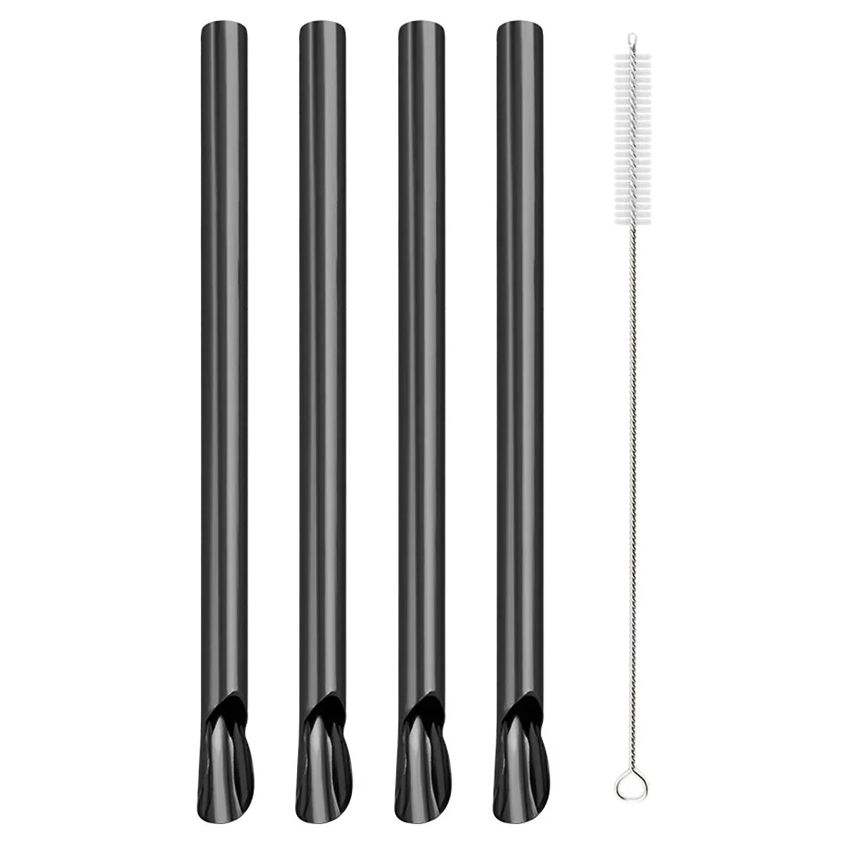 5pcs Reusable Bubble Tea Spoon Straws