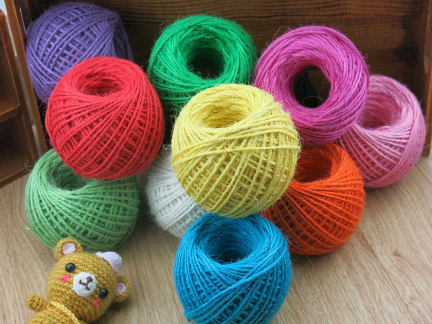 50M/Roll Colorful Natural Jute Rope